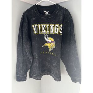 MN Vikings G-III 4Her By Carl‎ Banks Acid Wash Cord light Sweatshirt/Shirt XXL